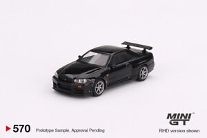 MINI GT 1/64 NISSAN SKYLINE GT-R (R34) V-SPEC BLACK PEARL (RHD) MGT00570-R