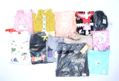 Оптовый лот из 16 пижам для девочек размер большой 10/12 смешанные сезоны топы низы - Изображение 1 из 4