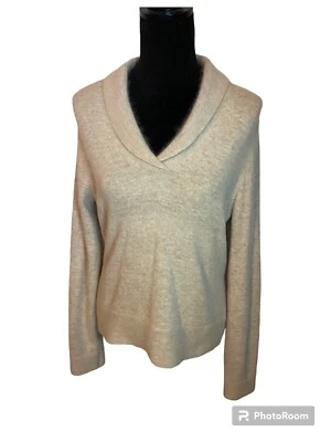 Cárdigan suéter Carole Little para mujer mediano crema tostado lana de angora manga larga Foto 1 de 4