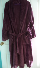 DRESSING GOWN - SIZE 20/22 - PLUM - 100% POLYESTER - 45" -M&S