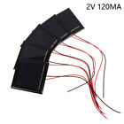 Micro Solar Board Photovoltaic 5Pcs 2V120MA Solar Cells with Wires Solars Epoxy