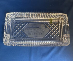 Waterford Miami Delfine Bob Brudzinski herausragende Linie Backer Kristall Tablett - Bild 1 von 11