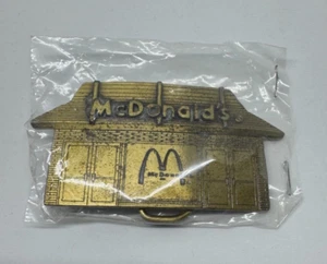 Vintage 1976 McDonald's Restaurant Limited Edition Brass Belt Buckle - MINT - Picture 1 of 3