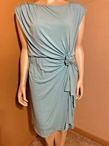 plus size 18W Floral Starburst Aqua Blue Dress by Monroe and Main new - Picture 1 of 3