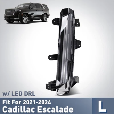 Fog Light For 2021 2022 2023 2024 Cadillac Escalade w/ LED DRL Left Driver Side - Image 1 of 4