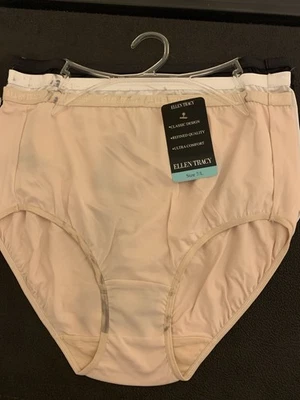 NUEVO CON ETIQUETAS Lote 3 Bragas Calzoncillos Ellen Tracy Mujer 7/L Corte Completo NUEVO CON DEFECTOS RT $32 Foto 1 de 4