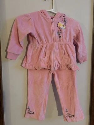 Disney Princesa De Colección Y2K Bella Durmiente Bella Cenicienta Rosa Terciopelo Sudadera con Capucha Conjunto Foto 1 de 4