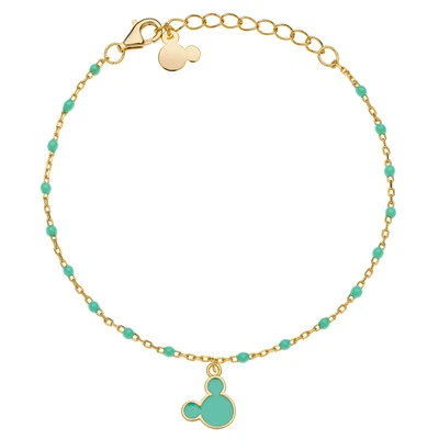 Disney Mickey Bracciale Bambina Donna Argento con Smalto Vari Colori 18CM - Immagine 1 di 3