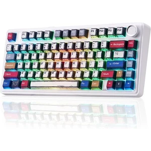 Leobog x Aula F75 Mechanical Keyboard, Wireless RGB Backlit Gaming w/Knob 81 Key - Picture 1 of 10