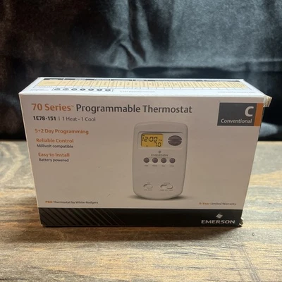 White-Rodgers Emerson 1E78-151 Digital 5/2 Day Programmable Vertical thermostat - Image 1 of 4