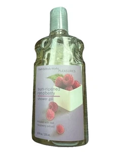 Bath & Body Works Pleasures SUN-RIPENED RASPBERRY Shower Gel 10oz Vintage. - Picture 1 of 4