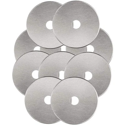 Rotary Cutter Blades 45mm 10 Pack by KISSWILL, Fits Fiskars, Olfa, Martelli, - Image 1 of 4