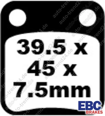 EBC Goldstuff Bremsbeläge u.a.: AJS JS Eco-2, Bj. 2009-2015 - Bild 1 von 4