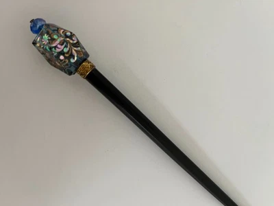 Adorno de palo de pelo Kanzashi hecho a mano con cuentas Tensha Foto 1 de 4