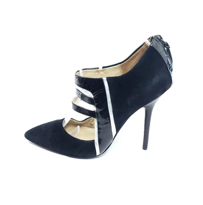 L.A.M.B. Женские черные замшевые лакированные кожаные туфли на каблуке с заостренным носком Gwen Stefani размер США 7M - Изображение 1 из 4