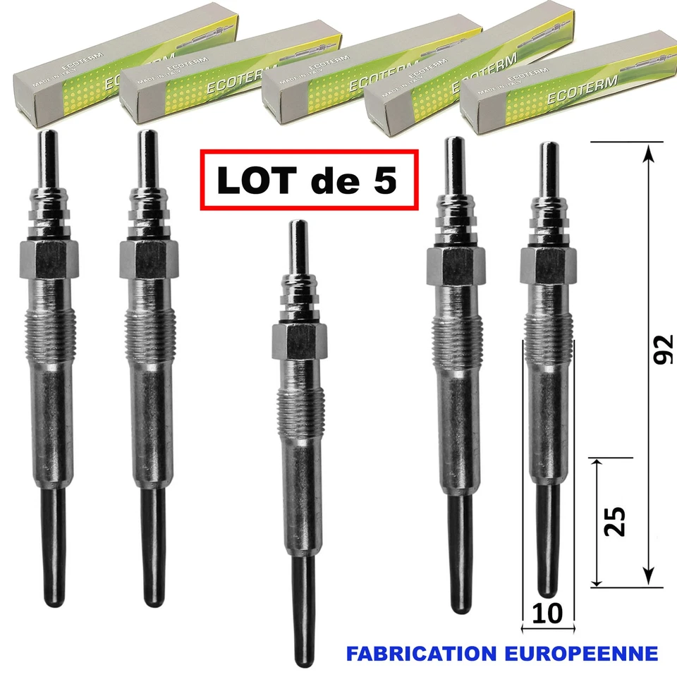 5 Bougie Préchauffage pour LT28 T4 2.5 TDI 5 Cylindres = 0250202022 - Photo 1/4