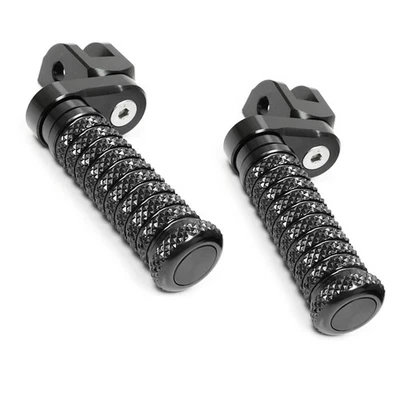 Black M-GRIP 25mm Adjustable Front Foot Pegs For Kawasaki Z750 / S / R 04-13 12 - Image 1 of 4