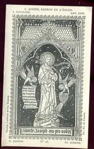 ANTIQUE HOLY CARD OF SANCTE JOSEPH - Picture 1 of 2