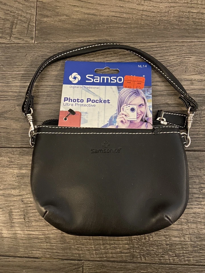 Samsonite Faux Leather Camera Fashion Case Wristlet Bag Water-resistant & Padded - Image 1 of 3