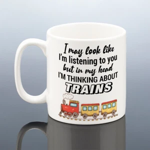 ZÜGE TASSE Trainspotter Tasse lustig Geburtstagsgeschenk Männer Ihn Schiene Weihnachtsgeschenk - Bild 1 von 1