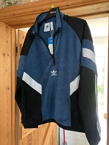 adidas polar polar polar pequeño, 1/4 cremallera, azul, nuevo con etiquetas - Imagen 1 de 6