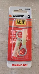 Dorman Weatherproof Heavy Duty Solder-Filled 3/8" Ring Terminals 12-10 gauge - Picture 1 of 2