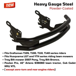 Front Dual Bar Bumper Guard for Riding Lawn Mower Tractor Craftsman Husqvarna - Picture 1 of 5
