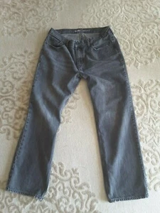 Damen alte marineblaue Kleidung schwarze Denimjeans 36W 32L lose Passform breiter Hintern - Bild 1 von 7