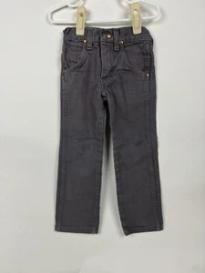 Pantalones de mezclilla grises ajustados Wrangler para niños 4 de colección EE. UU. Cremallera a presión - Imagen 1 de 7