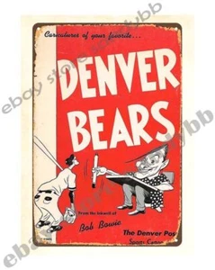 plaque wall plaque 1951 baseball Denver Bears Sketchbook metal tin sign - Picture 1 of 4