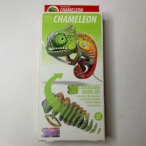 3D Cardboard Model Kit Chameleon EUGY 075 Eco-Friendly New STEM - Picture 1 of 4