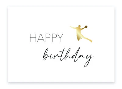 MERZ DESIGNKARTEN 1 Premium Geburtstagskarte Handballer Karte happy birthday Karte Geburtstag
