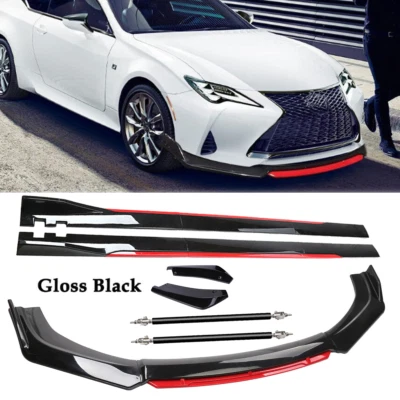 For LEXUS IS200T IS250 IS300 IS350 Front Bumper Lip Spoiler Splitter Side Skirt - Imagem 1 de 4