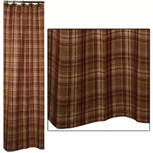 HARRINGTON SHOWER CURTAIN Plaid Weave 72" x 72" by The Country House - Picture 1 of 2