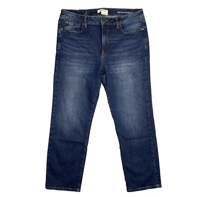 Orvis 中腰直筒牛仔裤女式 10 深水洗弹力牛仔休闲二手状况完好 — 第 1/4 张图片