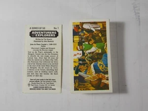 Brooke Bond Tea Cards Avventurieri ed Esploratori 1973 Set Completo 50 - Foto 1 di 1
