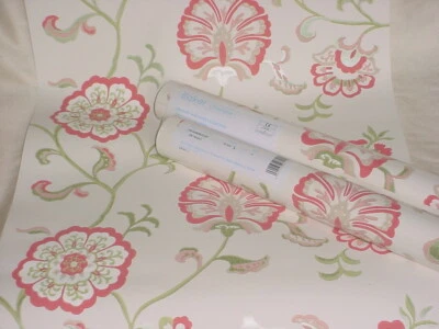 Papel pintado floral rojo verde GP & J Baker PW78028 Swanborough Foto 1 de 4