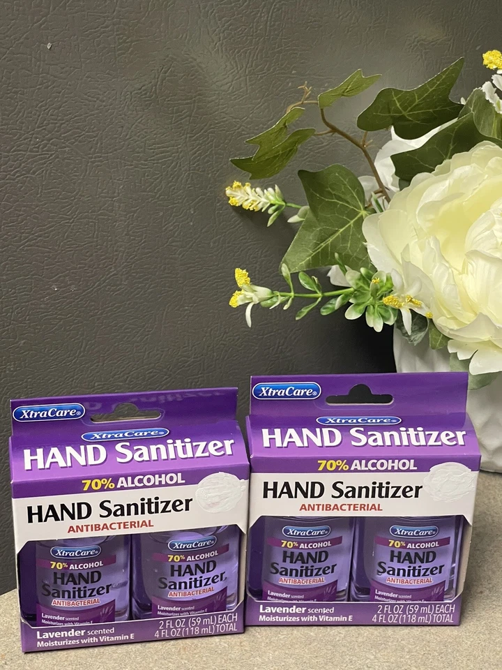 Paquete de 2 desinfectantes de manos antibacterianos Xtracare perfumados con lavanda, Ex:05/27 Foto 1 de 2