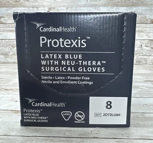 Protexis LATEX Blue with Neu-Thera Surgical Gloves *1 Box* Size: 8 *See Date* - Picture 1 of 6