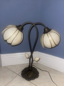 Vintage Lilly Pad Art Nouveau Style Table Lamp - Picture 1 of 9