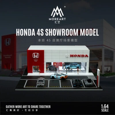1:64 Scale Diorama City Car Showroom Model LED Lighting Garage Scene Model Gift - Image 1 of 4