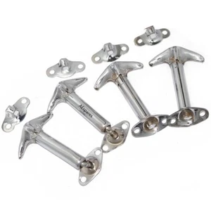 Bonnet Hood Clip Latch Set of 4 Chrome For Jeeps Wrangler Willys Ford Jeeps - Picture 1 of 6