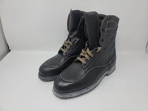 HOGAN Bota de Combate Negra con Cordones Todo Forro de Cuero Hecha a Mano Italia Talla 10 EE. UU. 9 UK - Imagen 1 de 10