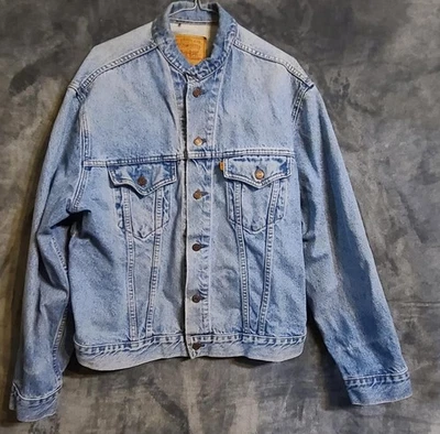 Chaqueta vaquera vintage Levi’s Levi Strauss & Co con lengüeta naranja talla grande 25" L 24,5" W Foto 1 de 4