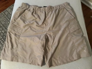 The North Face Mens Size LARGE Cargo Hiking Shorts Khaki Lined - Picture 1 of 9