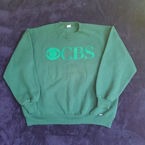 Vintage 90s Russell Athletic CBS logo Made In USA Green - Size XXL - Picture 1 of 10