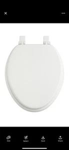 KOHLER Wellworth länglicher WC-Sitz weiß griffige Stoßstangen Schnellverschluss - Bild 1 von 3