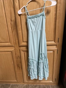 Girls Size 6 Chasing fireflies Teal Dress - Picture 1 of 4