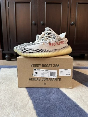 Size 9.5 - adidas Yeezy Boost 350 V2 Low Zebra - Image 1 of 4