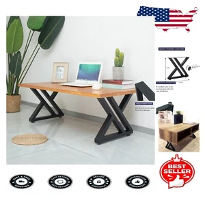 16" Durable Triangle Metal Table Legs with Foot Pads - Easy 10-Minute Assembly - Picture 1 of 9